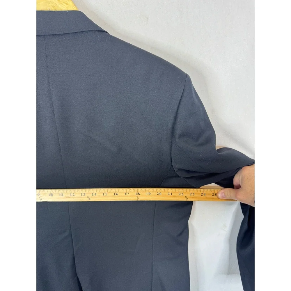 Banana Republic Mens 46L Black 100% Wool 3-Button Blazer Sport Coat Jacket